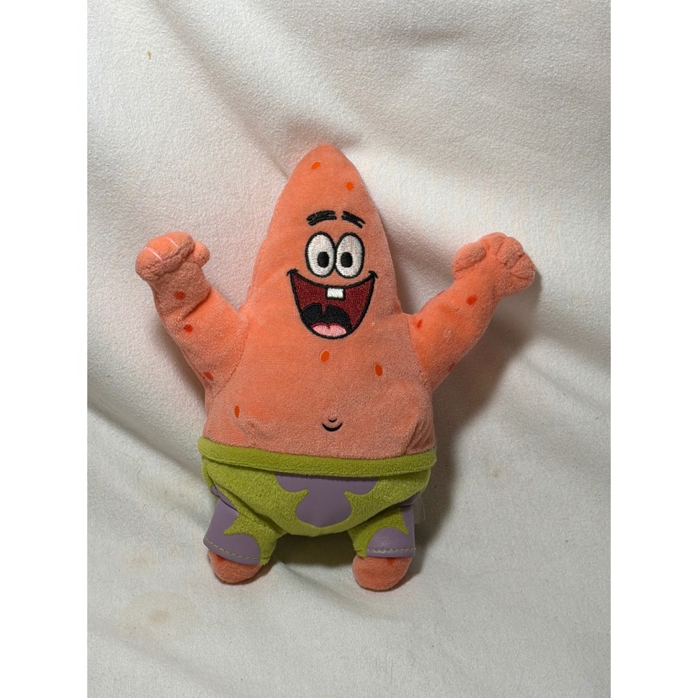Ty Beanie Babies Patrick Star SpongeBob SquarePants Plush 2008 Stuffed Toy Pink